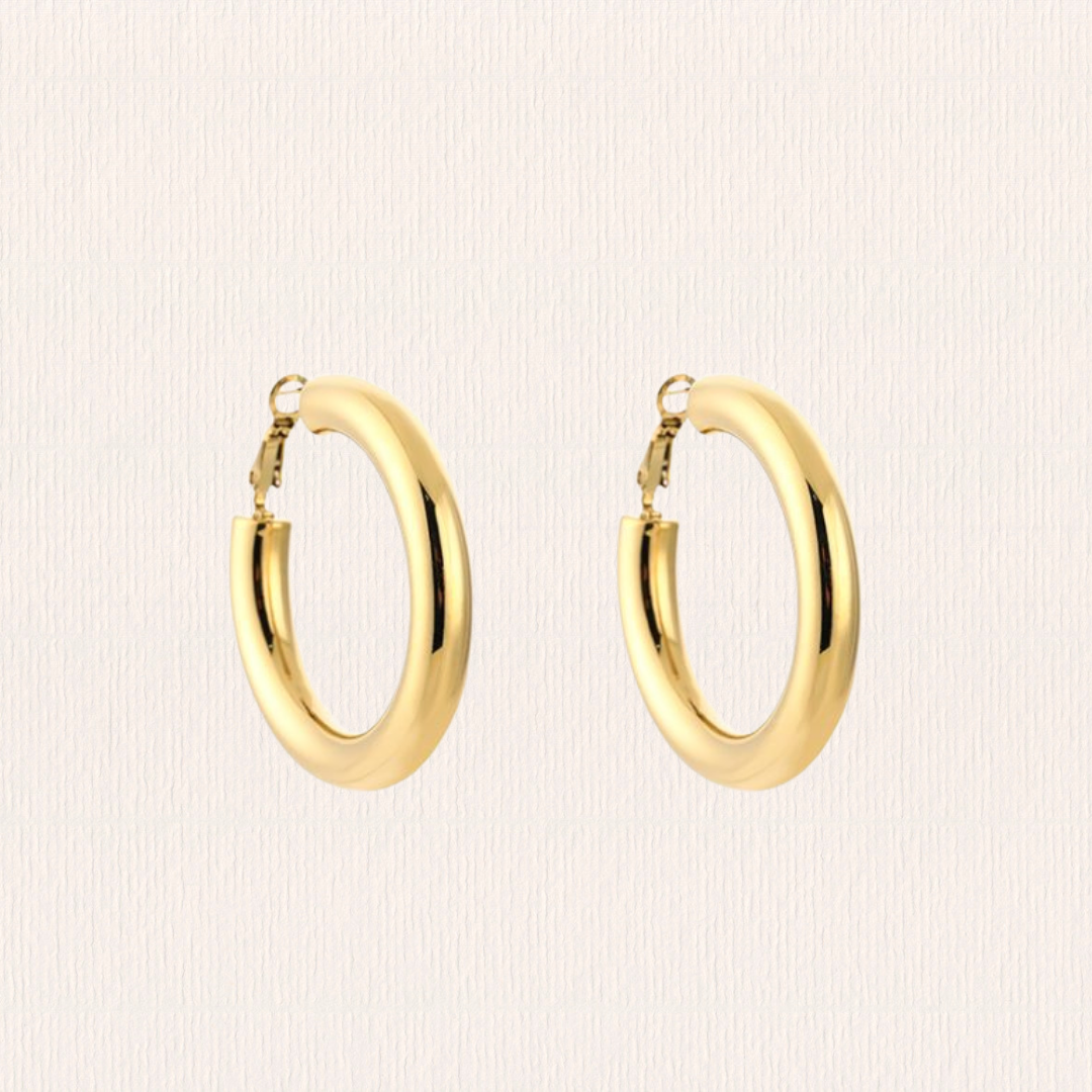 Basis hoop creolen breed - 3 cm