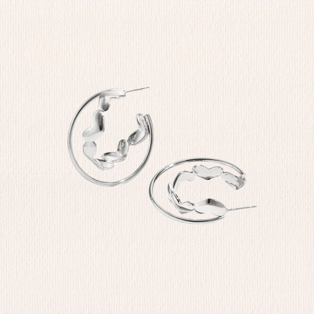 Dubbele creolen met draai