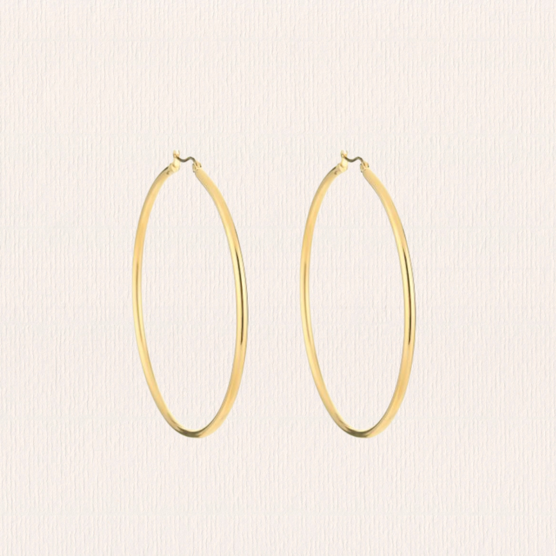 Basis hoop creolen - 6,5 cm