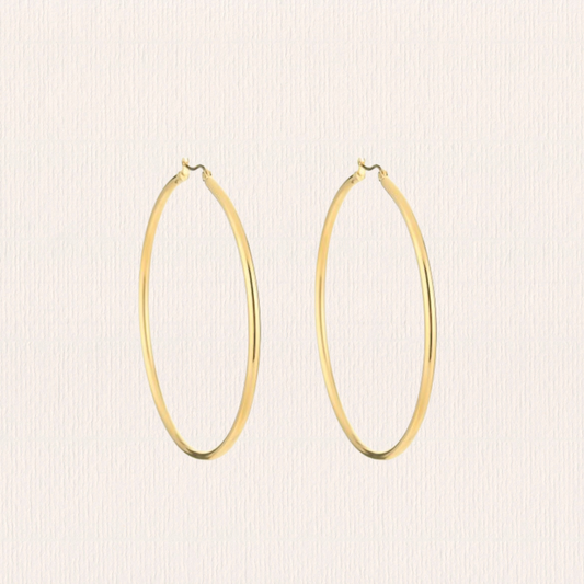 Basis hoop creolen - 6,5 cm
