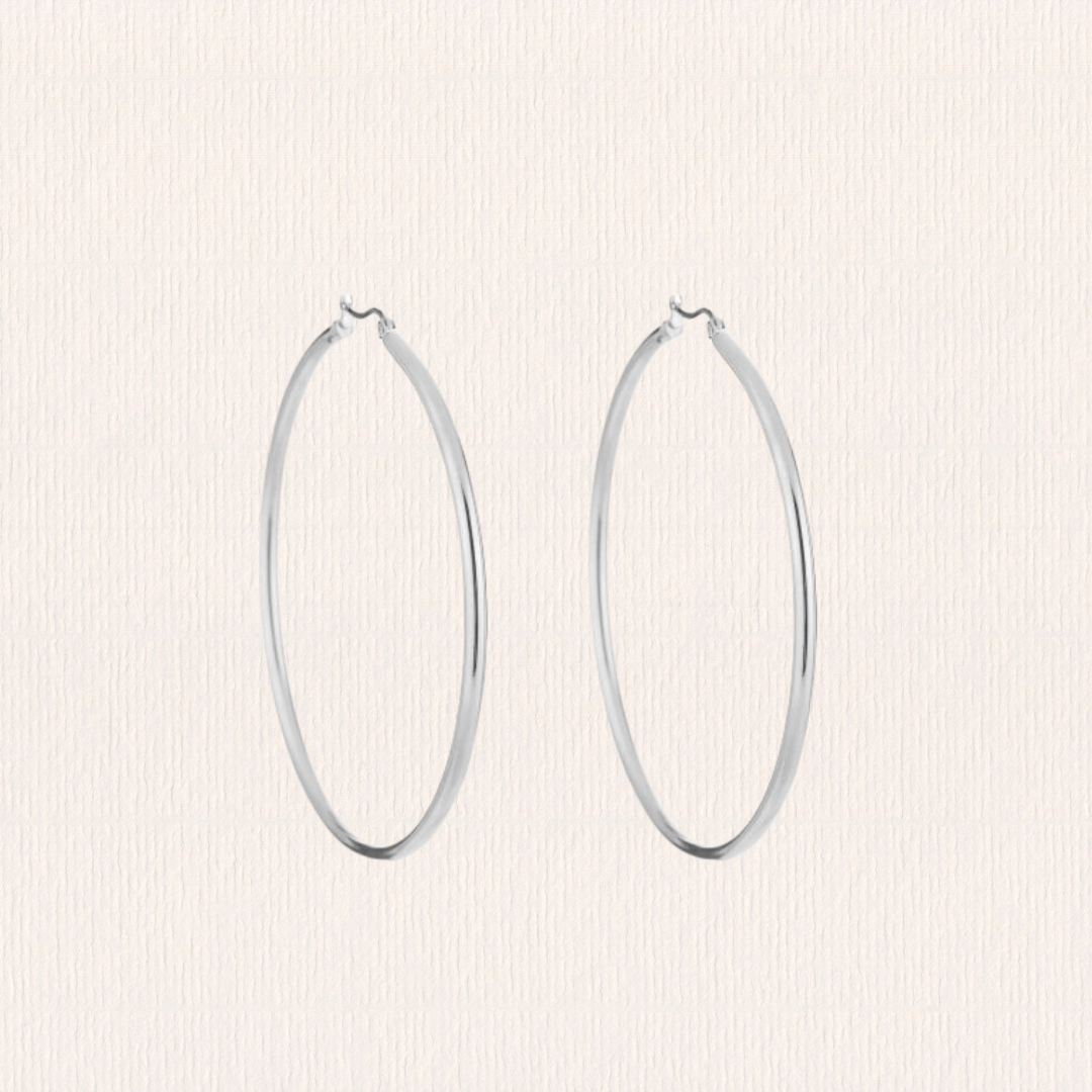 Basis hoop creolen - 6,5 cm
