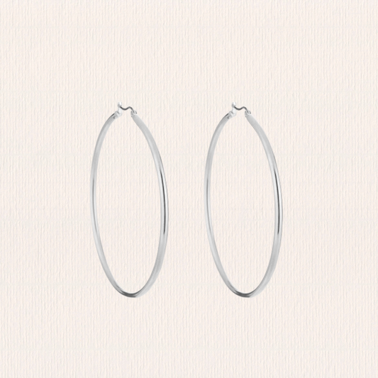 Basis hoop creolen - 6,5 cm
