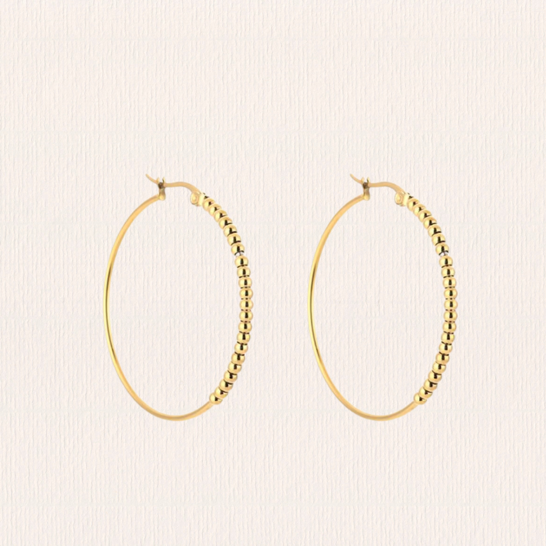 Basis hoop creolen dots - 4 cm