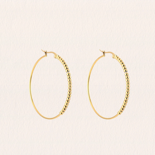 Basis hoop creolen dots - 4 cm