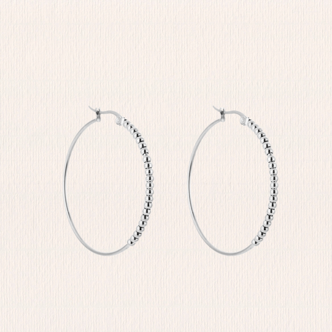 Basis hoop creolen dots - 4 cm