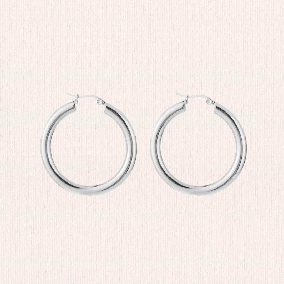 Basis hoop creolen - 3 cm
