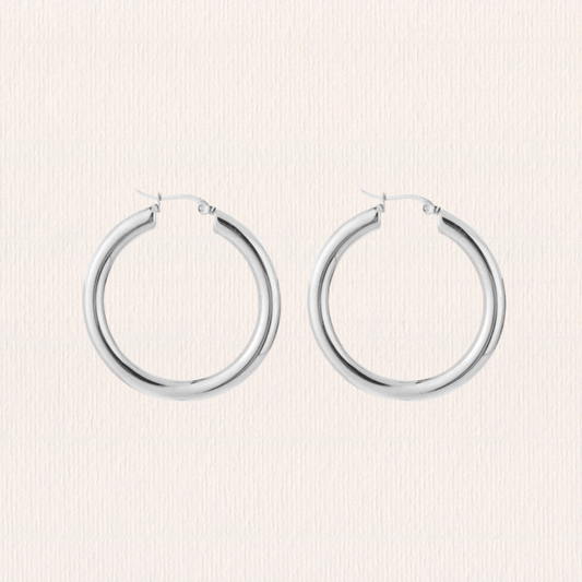 Basis hoop creolen - 3 cm