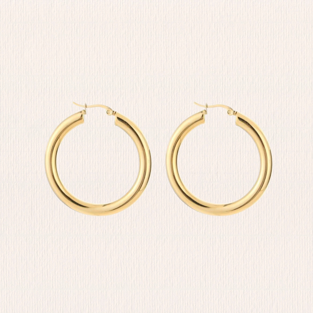 Basis hoop creolen - 3 cm