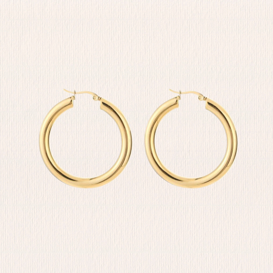 Basis hoop creolen - 3 cm