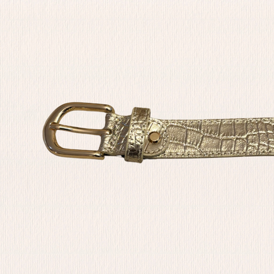 Gouden riem croco